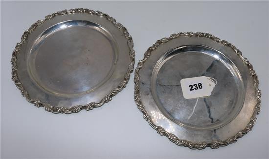 Pair of Mexican 925 standard silver plates